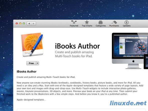 用户可以用过iBooks Author在Mac上制作电子书